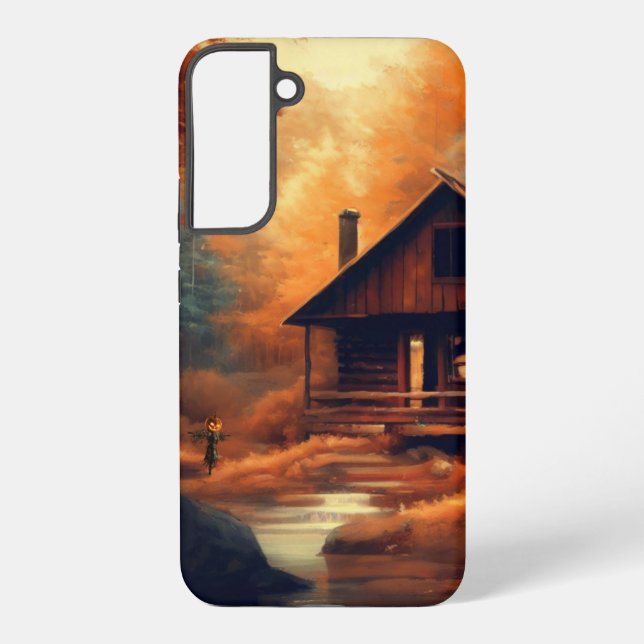 Autumn/Fall/Halloween/rustic painting Samsung Galaxy Case (Back)