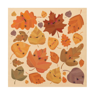 Autumn Fall Halloween Thanksgiving Cute Wood Wall Art