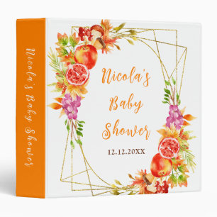 Autumn Fall Harvest Baby Shower Photo Album 3 Ring Binder