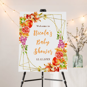 Autumn Fall Harvest Baby Shower Welcome Foam Board