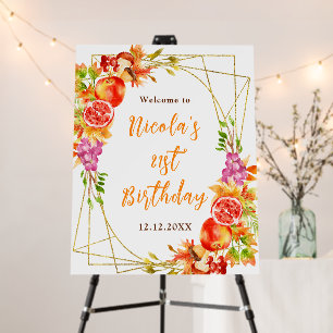 Autumn Fall Harvest Birthday Welcome Foam Board