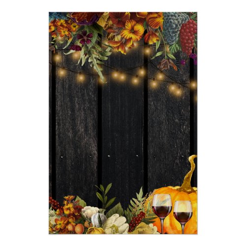 Autumn fall harvest decor poster