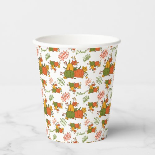 Autumn Fall Harvest Thanksgiving Paper Cups