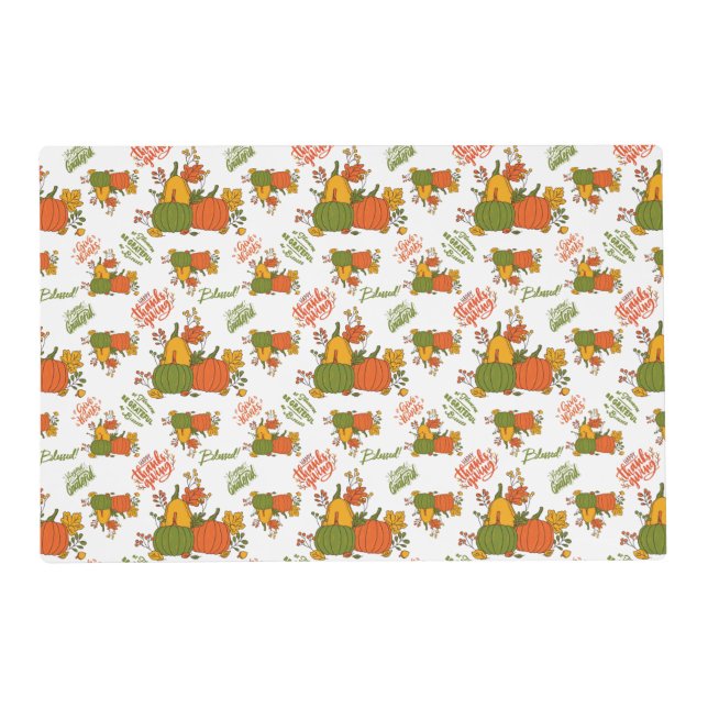 Autumn Fall Harvest Thanksgiving Placemat (Front)