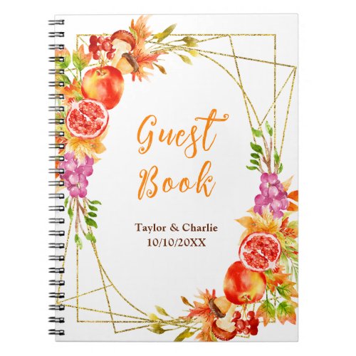 Autumn Fall Harvest Wedding Guest Book