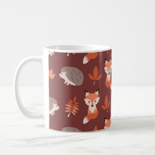 Autumn Fall Hedgehog and Fox Mug