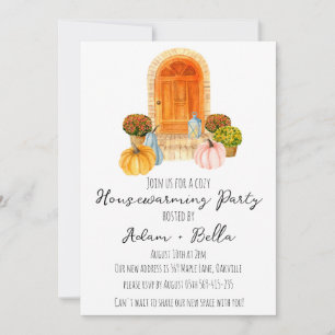 autumn fall housewarming invitations