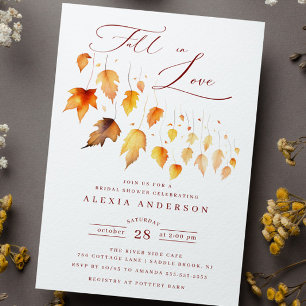 Autumn Fall In Love Bridal Shower Invitation