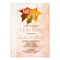 Autumn Fall in Love Wedding I DO BBQ Card