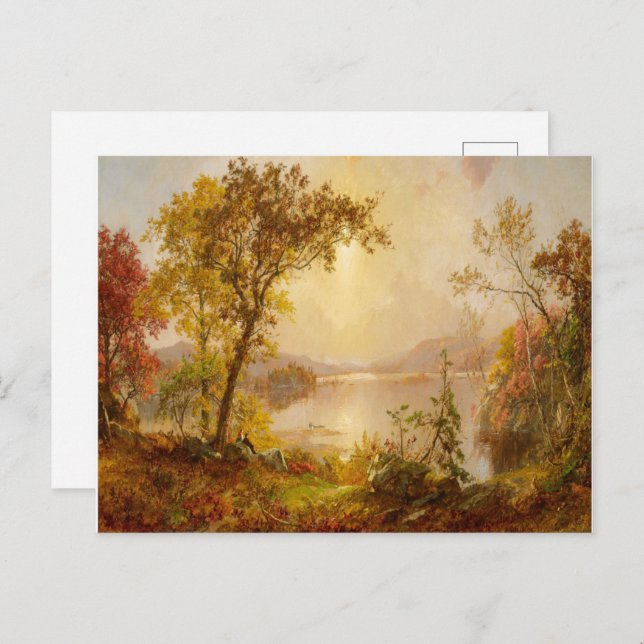 Autumn Fall Landscape Painting Printed Postcard (Front/Back)