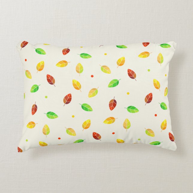 Autumn Fall Leaves Accent Pillow (Front)