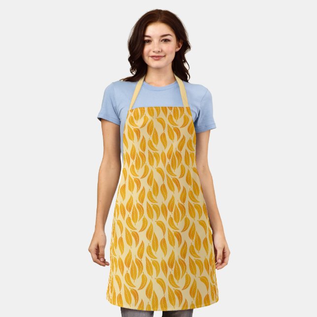 Autumn Fall Leaves Apron (Worn)