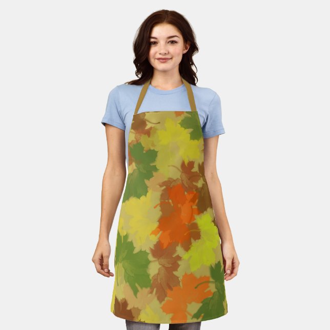 Autumn Fall Leaves Apron (Worn)