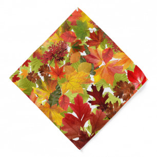 Autumn Fall Leaves Bandana