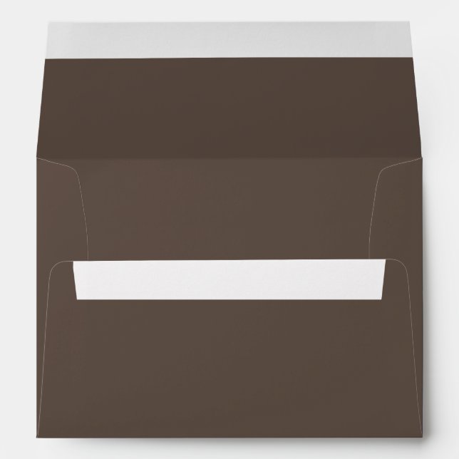 Autumn Fall Leaves Botanical Foliage Brown Envelop Envelope (Back (Bottom))