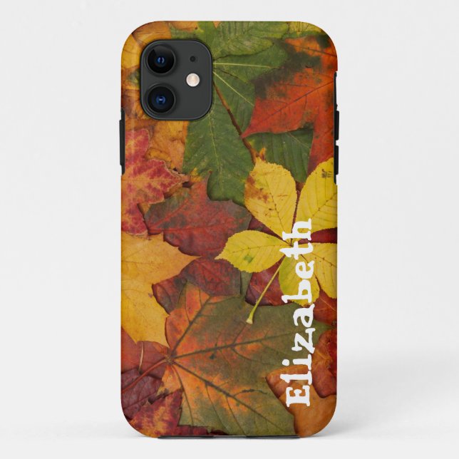 Autumn Fall Leaves Custom iPhone 5 Cell Phone Case (Back)