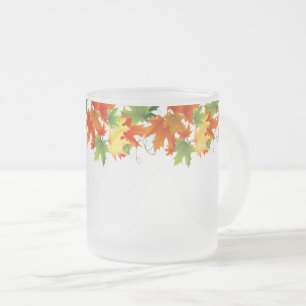 Autumn Fall Leaves Frosted Mug