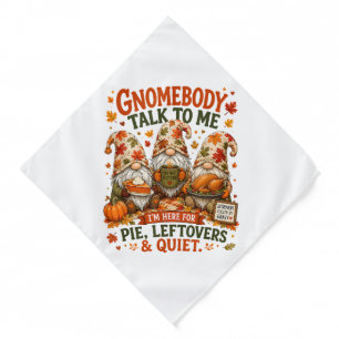 Autumn Fall Leaves Introvert Gnomes Thanksgiving Bandana
