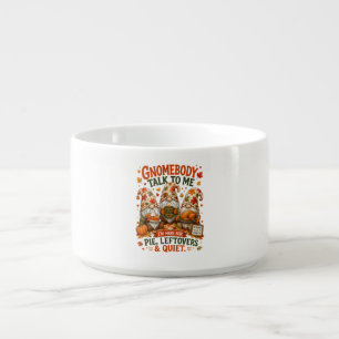Autumn Fall Leaves Introvert Gnomes Thanksgiving Bowl