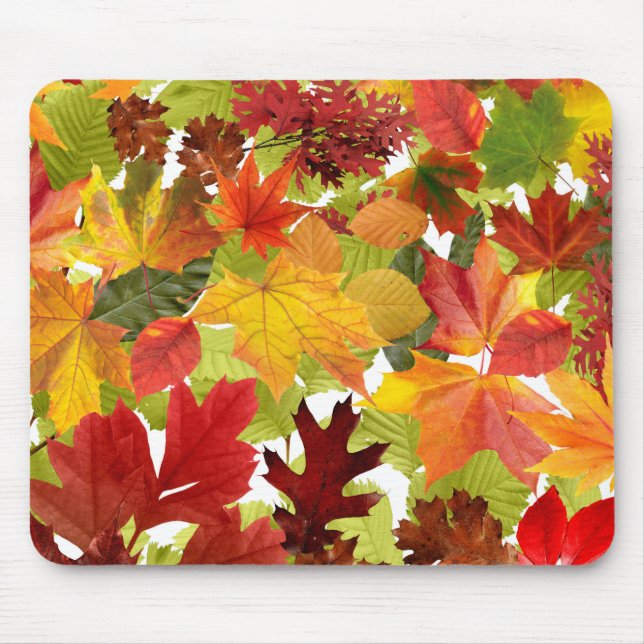 Autumn Fall Leaves Mouse Pad (Front)