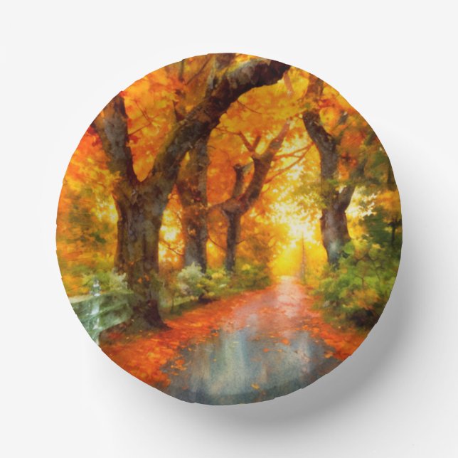 Autumn/Fall/Leaves/nature  Paper Bowls (Front)
