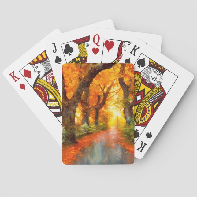 Autumn/Fall/Leaves/nature  Poker Cards (Back)