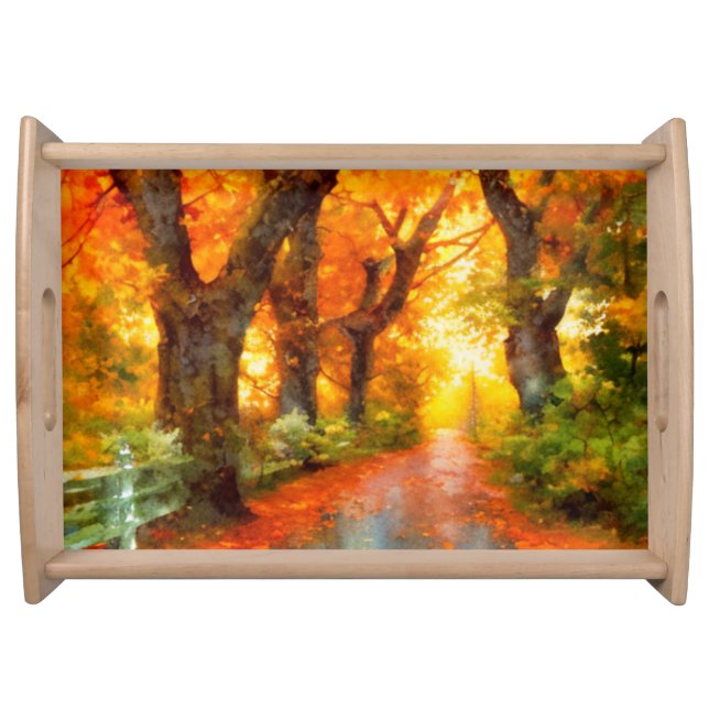 Autumn/Fall/Leaves/nature  Serving Tray (Front)