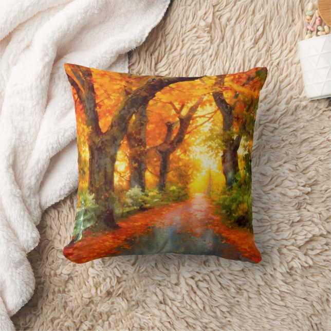 Autumn/Fall/Leaves/nature  Throw Pillow (Blanket)