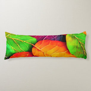 Autumn Fall Leaves Pattern Body Pillow