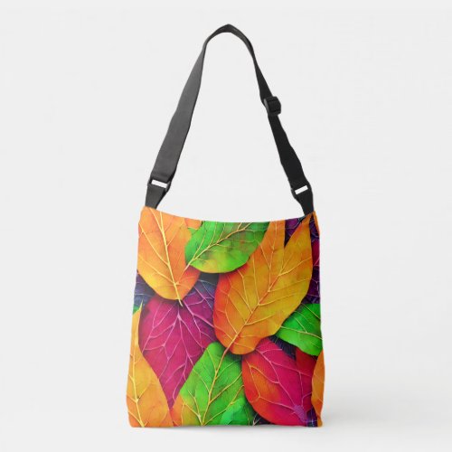 Autumn Fall Leaves Pattern   Crossbody Bag