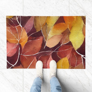 Autumn Fall Leaves Pattern Doormat