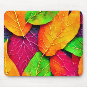 Autumn Fall Leaves Pattern   Mouse Pad