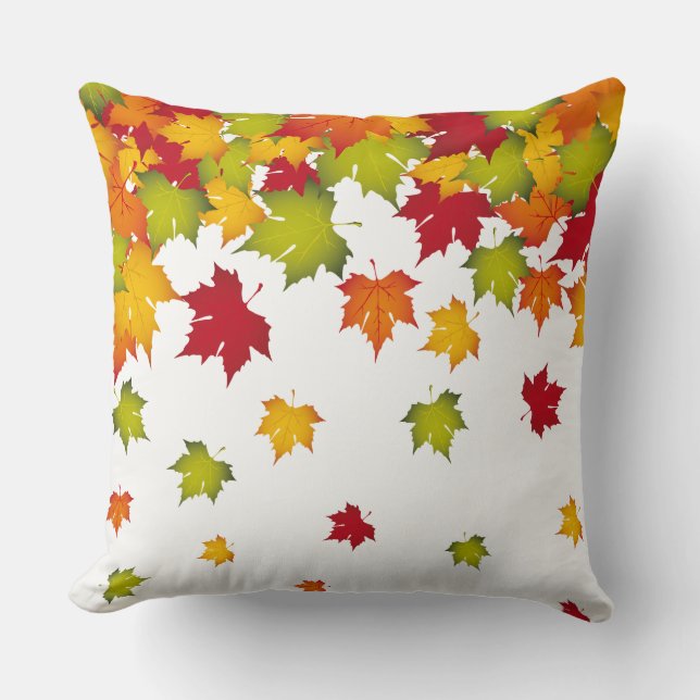 Autumn Fall Leaves Pillow (Front)