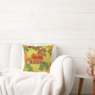 Autumn Fall  Leaves Thanksgiving Throw Pillow