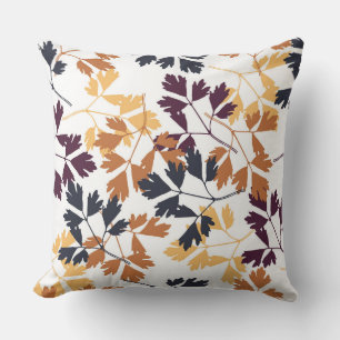 Autumn Fall Leaves Throw Pillow
