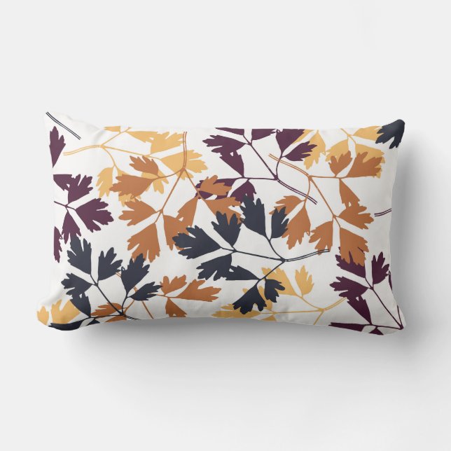 Autumn Fall Leaves Throw Pillow (Front)
