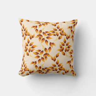 Autumn Fall Leaves Throw Pillow