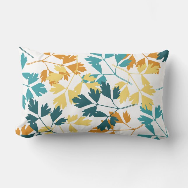 Autumn Fall Leaves Throw Pillow (Front)