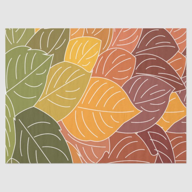 Autumn Fall Leaves Tissue Paper (Front)