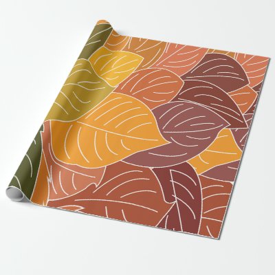 Autumn Fall Leaves Wrapping Paper