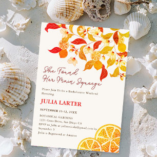 Autumn Fall Lemon Tea Party Bachelorette Party Invitation
