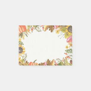 Autumn Fall Maple Leaves Pumpkin Post-it-Note Post-it Notes