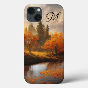 Autumn Fall Monogram iPhone 13 Case