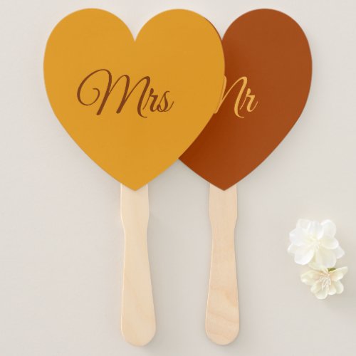 Autumn fall Mr and Mrs fanspaddles Hand Fan