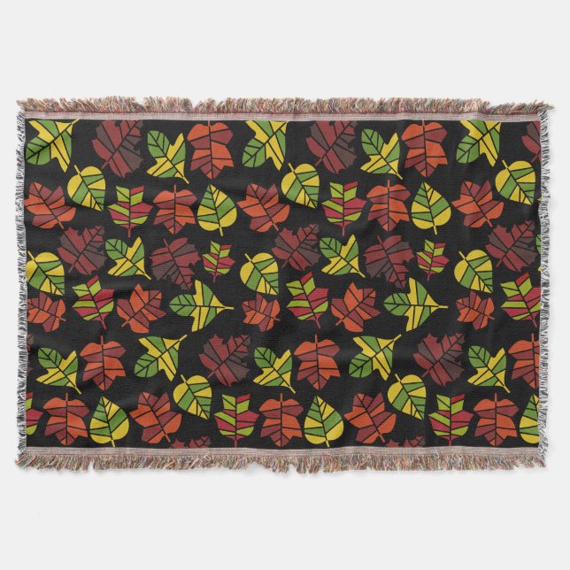 Autumn Fall Nature Transition Throw Blanket (Front)