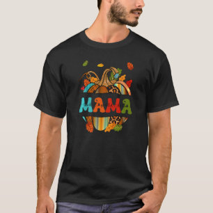 Autumn Fall Outfit Mama Thankful Grateful Blessed  T-Shirt