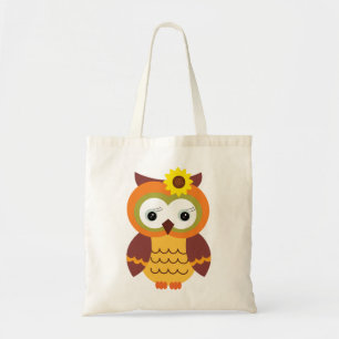 Autumn Fall Owl Tote Bag