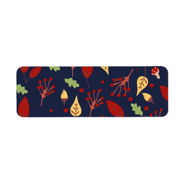 Autumn fall pattern label (Front)