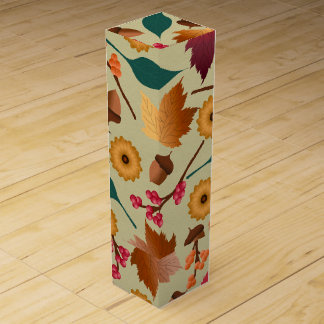 Autumn/Fall Pattern Wine Box