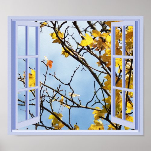 Autumn Fall Picture Window Poster